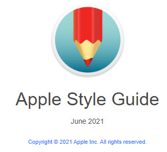 Apple Style Guide online